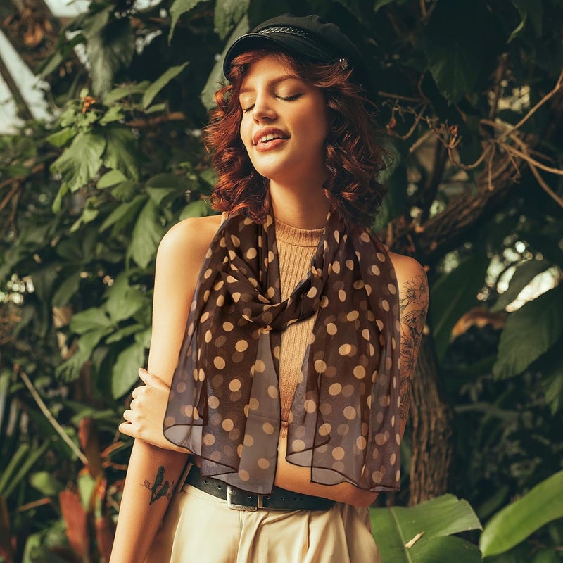 E-Clover Herebuy - Unique Women's Floral Scarves: Chiffon Flowers & Birds Printed Scarf - Image 3
